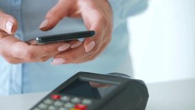 Smartphone based contactless payment, showcasing how wireless technology facilitates quick and secure financial transactions in the digital world - Powered by Shutterstock - Get 15% off with code: PIKWIZARD15