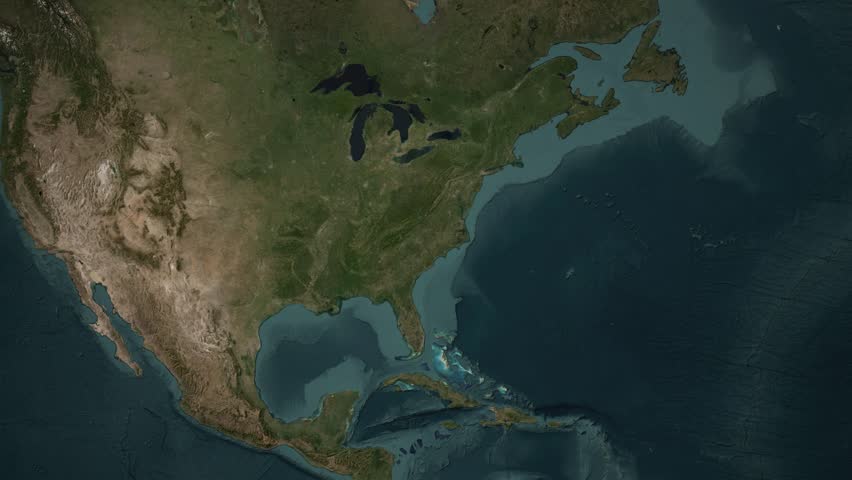 Map of , USA, Map Animation, GIS from World Map, Vox Map Style, State of USA, Infographic and Documentary Ready - 4K