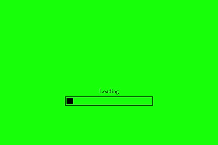 Green screen Loading bar animation