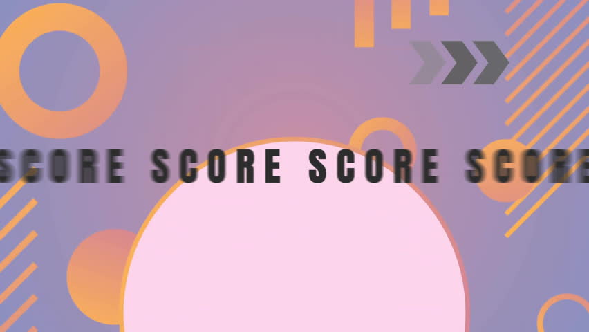 High score text animation over geometric shapes on purple background. graphics, digital, vibrant, colorful, 3D, dynamic - Powered by Shutterstock - Get 15% off with code: PIKWIZARD15