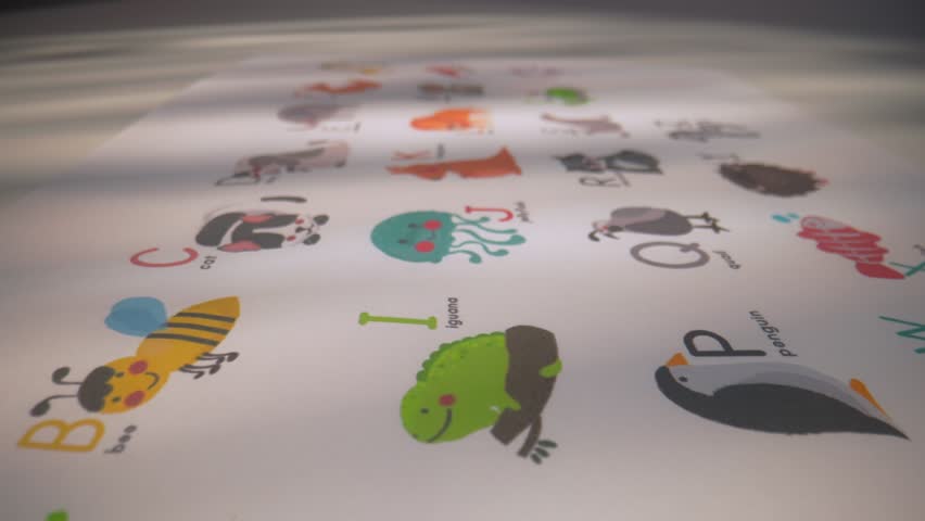 Illustrated Alphabet Poster with Cute Animals for Kids