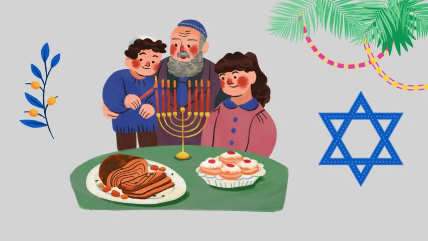 Jews ,Judaism religious festival animation video