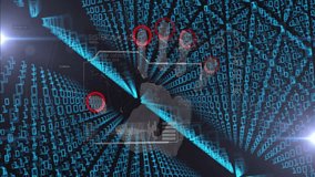 Binary code and fingerprint scanning animation over digital security interface. Cybersecurity, encryption, biometrics, technology, data protection, secure - Powered by Shutterstock - Get 15% off with code: PIKWIZARD15
