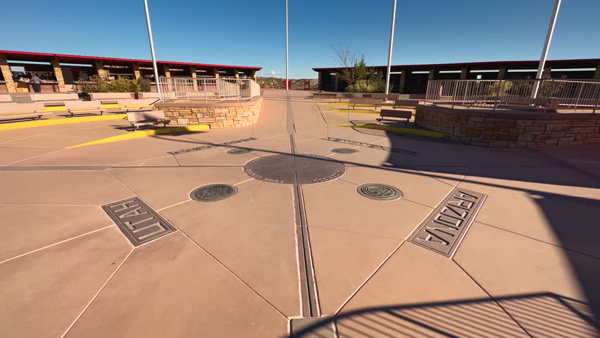 Four Corners National Monument Bordering Utah New Mexico Colorado and Arizona famous travel and tourism site USA