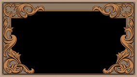 Baroque decorative frame, intro animation, transparent background, 4K - Powered by Shutterstock - Get 15% off with code: PIKWIZARD15
