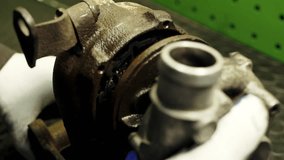 The inside of the car engine part turbine is filled with rust and carbon deposits - Powered by Shutterstock - Get 15% off with code: PIKWIZARD15