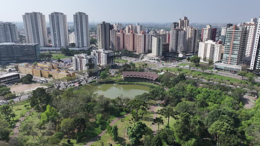 Botanical Garden At Curitiba In Parana Brazil. Gardening Landscape. Touristic Attraction. Urban Park. Botanical Garden At Curitiba In Parana Brazil. Flowers Plantation.