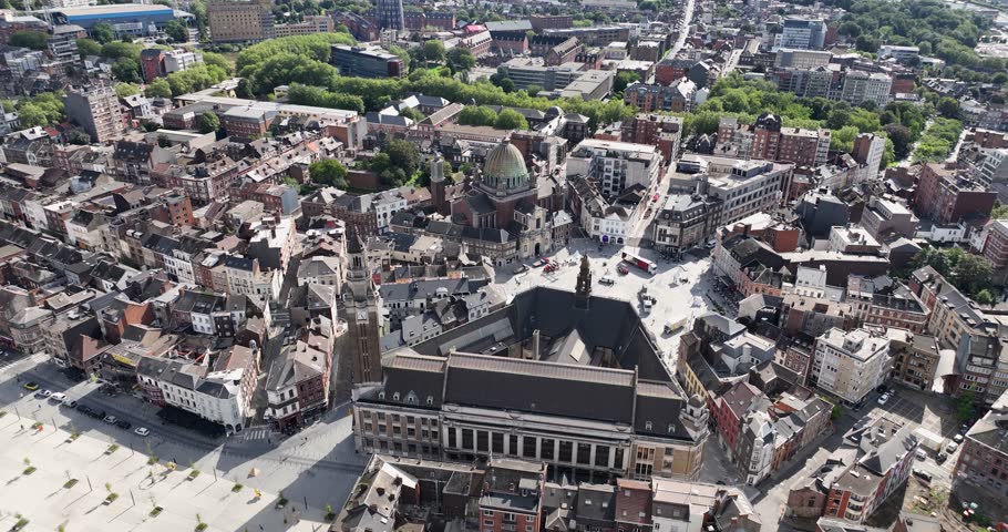 Charleroi, Place Charles II, Belgium, city, town, square. City overview