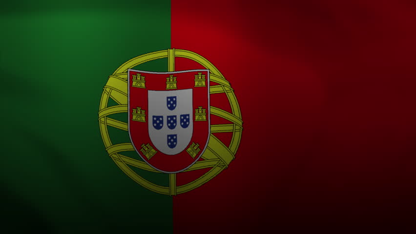 Portugal Republic Day Text Animation with waving flag background. Celebrate Portugal Republic Day on 5th October. Great for celebrating Portugal Republic Day.
