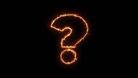 Question mark symbol burning 4K animation - Powered by Shutterstock - Get 15% off with code: PIKWIZARD15