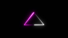 Abstract Neon Triangle Border Shape Animation. - Powered by Shutterstock - Get 15% off with code: PIKWIZARD15