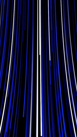 Abstract background of fast moving multicolored lines on black background. Animation. Dizzying background with immersion in fast stream of neon lines on black background. 3D Illustration