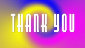 Animation of thank you text over neon pattern background. Global video game, digital interface, communication, computing and data processing concept digitally generated video. - Powered by Shutterstock - Get 15% off with code: PIKWIZARD15