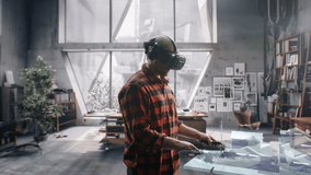 VR Architect Creating Futuristic Buildings With 3D Projections In Engineering Studio Advanced Technology Design - Powered by Shutterstock - Get 15% off with code: PIKWIZARD15