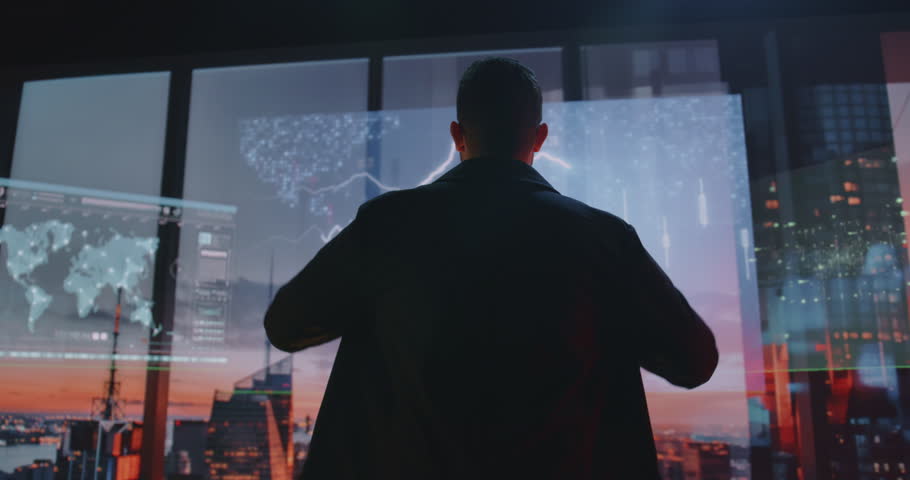 Trader Defeated Watching Financial Losses in VR Stock Market Struggles Technology