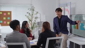 Business team celebrating success by clapping and giving thumbs up to their manager after a productive meeting, showcasing teamwork and positive energy in a corporate environment - Powered by Shutterstock - Get 15% off with code: PIKWIZARD15