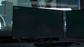 Multiple Computer Screens. A Medical Analysis of the Human Lungs is Running. Analysis of the Patient`s Data. Identifying the Covid-19 Virus after the Structural Analysis. User Interface. Research. - Powered by Shutterstock - Get 15% off with code: PIKWIZARD15