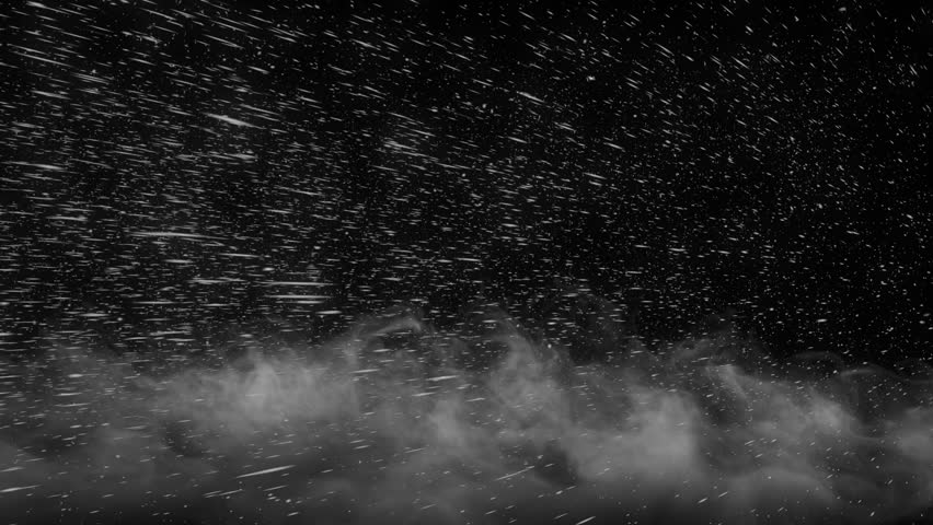 lowing Snow, seamless loop with Alpha Matte Pass. Production Quality footage in 4k resolution ProRes 4444 codec, 25 FPS.