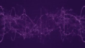 Digital DNA strand animation over purple grid background. Biotechnology, genetics, futuristic, science, technology, molecular - Powered by Shutterstock - Get 15% off with code: PIKWIZARD15
