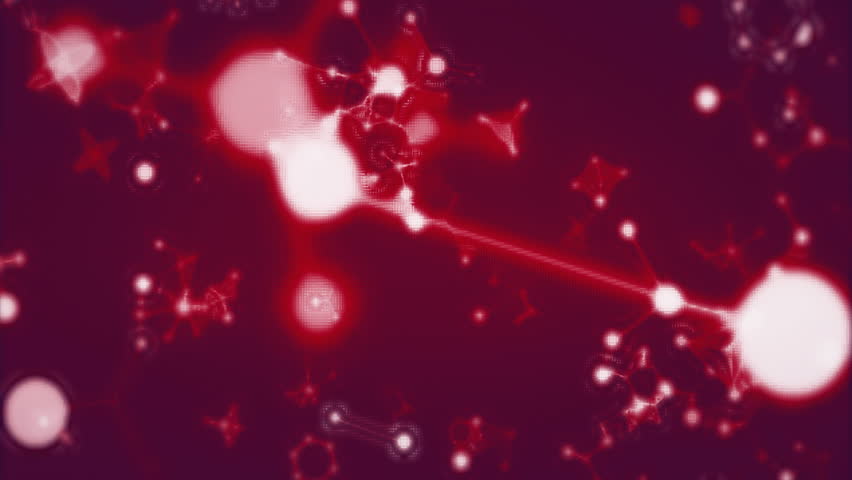 Molecular structures and chemical bonds animation over red background. Chemistry, science, biology, physics, research, molecules - Powered by Shutterstock - Get 15% off with code: PIKWIZARD15