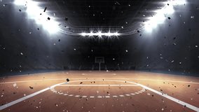 Animation of confetti falling over sports stadium. Global sport and digital interface concept digitally generated video. - Powered by Shutterstock - Get 15% off with code: PIKWIZARD15