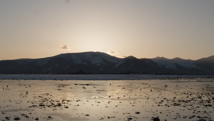 Sunrise timelapse during winter in the Sierra Valley
