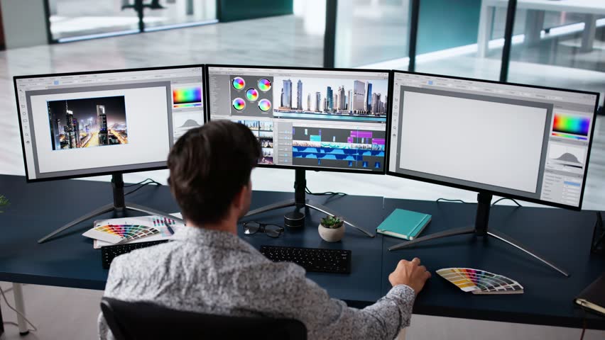 Video Editor Tech Job Using Computer In Ofice