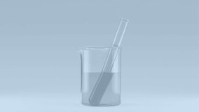 Animation of white shapes over beaker and chemical formula. Technology, science and digital interface concept digitally generated video. - Powered by Shutterstock - Get 15% off with code: PIKWIZARD15