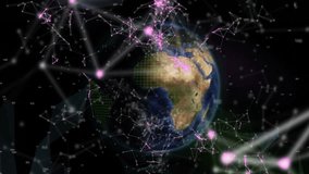 Animation of qr code with shapes and globe on black background. Technology, security and digital interface concept digitally generated video. - Powered by Shutterstock - Get 15% off with code: PIKWIZARD15