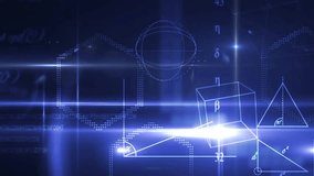 Animation of mathematical equations and figures on black background. Technology, education and digital interface concept digitally generated video. - Powered by Shutterstock - Get 15% off with code: PIKWIZARD15