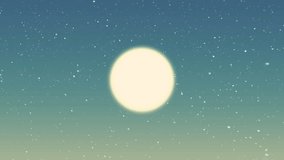 Animation of santa claus in sleigh over snow falling and full moon on blue background. Christmas, festivity, celebration and tradition concept digitally generated video. - Powered by Shutterstock - Get 15% off with code: PIKWIZARD15