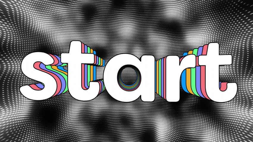 Animation of start text over pattern on black and grey background. Global video game, digital interface, communication, computing and data processing concept digitally generated video. - Powered by Shutterstock - Get 15% off with code: PIKWIZARD15