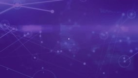 Animation of network of connections with globe icons over purple background. Global business, finance, connections, computing and data processing concept digitally generated video. - Powered by Shutterstock - Get 15% off with code: PIKWIZARD15