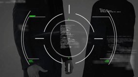 Animation of digital data processing over businesspeople shaking hands. Global business, finance, connections, computing and data processing concept digitally generated video. - Powered by Shutterstock - Get 15% off with code: PIKWIZARD15