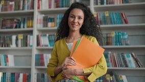 Latino Arabian woman female student learn calling inviting hand gesture study educate high school university welcome come on join community bookstore team club discussion library academy girl college - Powered by Shutterstock - Get 15% off with code: PIKWIZARD15