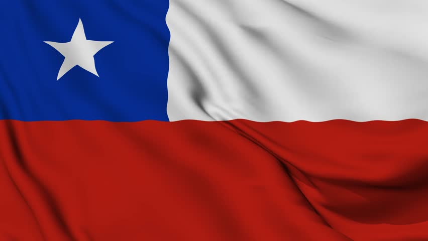 Chile shiny realistic 3d background national waving flag