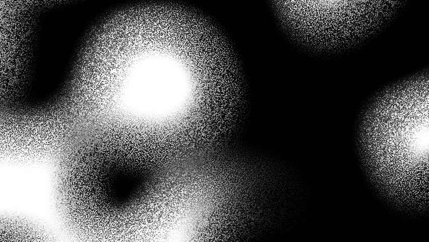 Black on white background. Black and white dissolve halftone noise grunge effect. Loop 4k