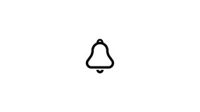 Turns Notifications On Bell hanging bell alert ring Icon Isolated Loop Background. bell icon Alert social media. - Powered by Shutterstock - Get 15% off with code: PIKWIZARD15
