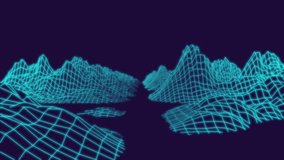 Animation of digital mountains on black background. Shapes, movement and background concept digitally generated video. - Powered by Shutterstock - Get 15% off with code: PIKWIZARD15