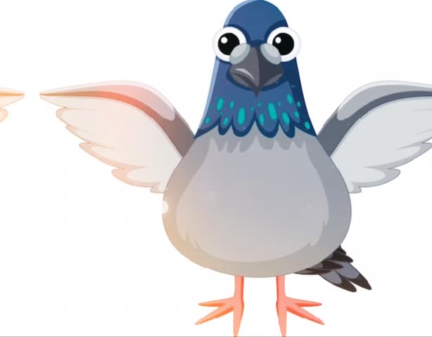 Pidgeon Bird Vector Animation Graphic
