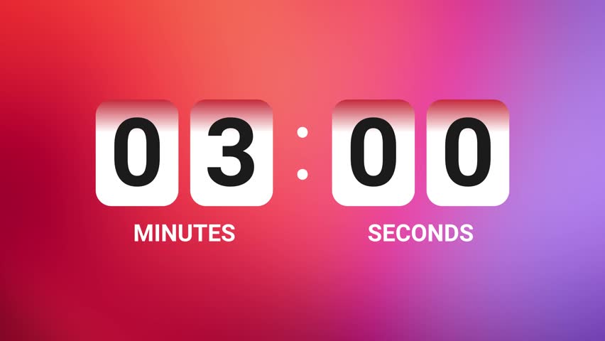 3 minute countdown timer for podcast