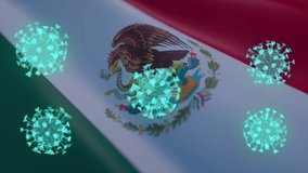 Mexico Flag with Coronavirus Hologram Overlay Animation - Powered by Shutterstock - Get 15% off with code: PIKWIZARD15