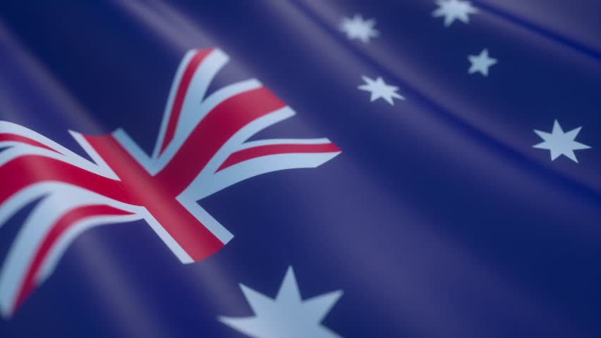 Australian Flag High-Resolution Animation - National Symbol, Blue Ensign with Stars