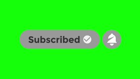  Subscribe button Clicking Pop Up Animation with green screen background - Powered by Shutterstock - Get 15% off with code: PIKWIZARD15