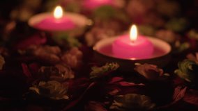 Diwali Festival Candles On Flowers - Powered by Shutterstock - Get 15% off with code: PIKWIZARD15
