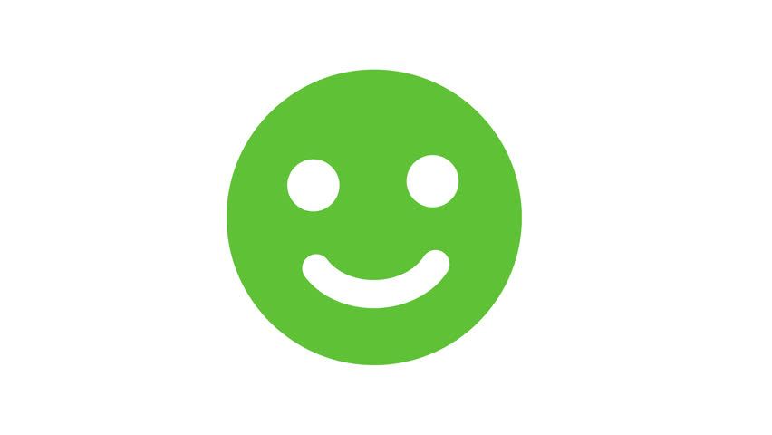 Green circle with white eyes and smile, cute cartoon face design, perfect for childrens products, logos, and marketing materials.
