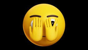 Peeking eye face emoji, 3d emoticon animation, Alpha channel, Transparent video	
 - Powered by Shutterstock - Get 15% off with code: PIKWIZARD15