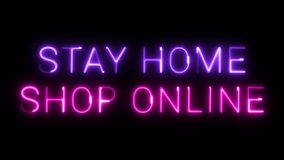 Stay Home Shop Online Neon Sign - Powered by Shutterstock - Get 15% off with code: PIKWIZARD15