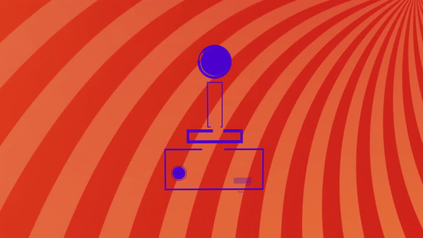 Animation of gamepad over lines on red background. Shapes, movement, background and digital interface concept digitally generated video. - Powered by Shutterstock - Get 15% off with code: PIKWIZARD15