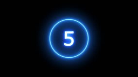 Neon light 5 seconds timer countdown animation. Perfects for event countdowns and top.	 - Powered by Shutterstock - Get 15% off with code: PIKWIZARD15